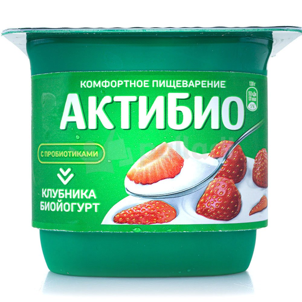 Йогурт АктиБио 130г клубника