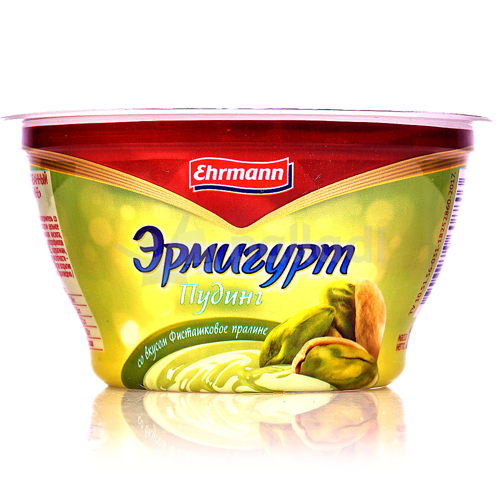 Пудинг Эрмигурт 3,4% 140г со вкусом фисташковое пралине