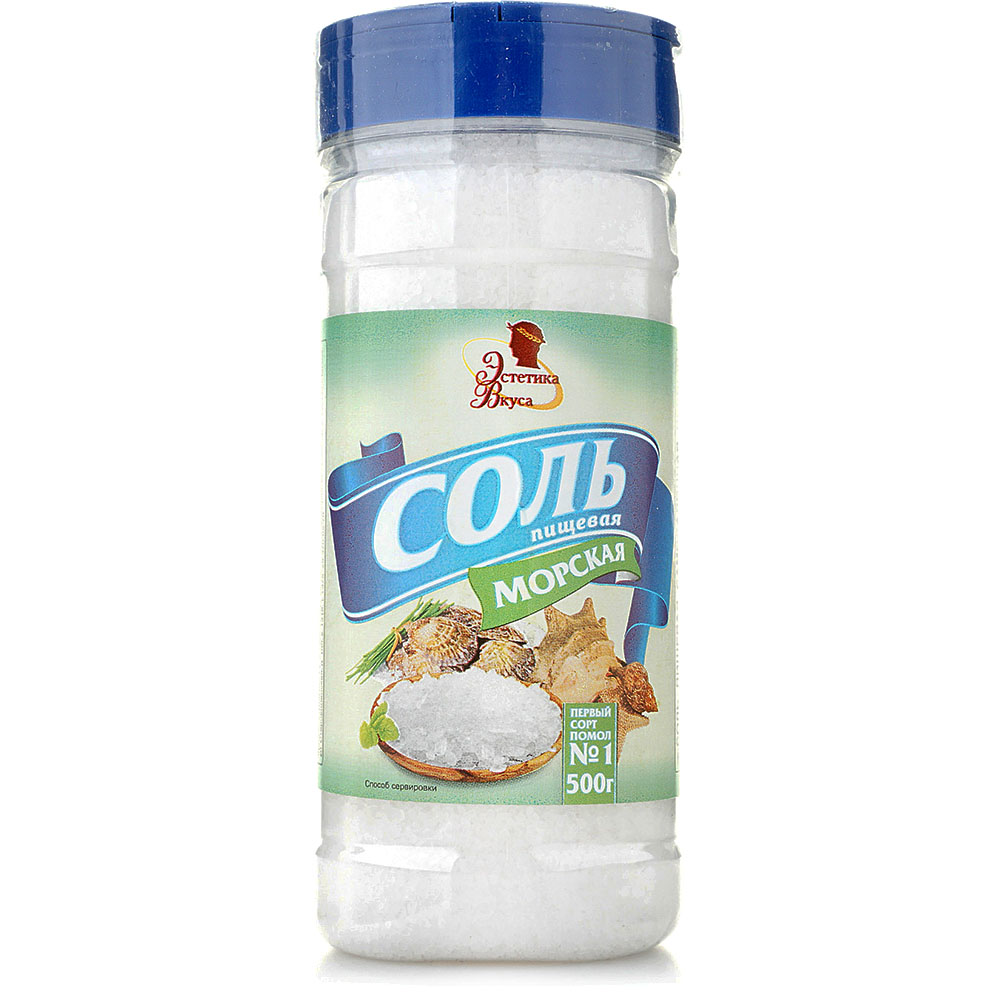 Соль морская Эстетика Вкуса 500г купить за 162 руб. с доставкой на дом ...