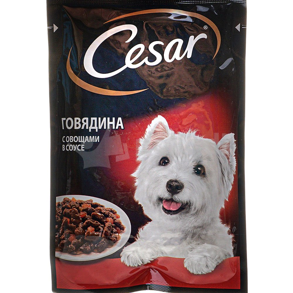 Корм для собак Cesar Говядина с овощами в соусе (85 г)