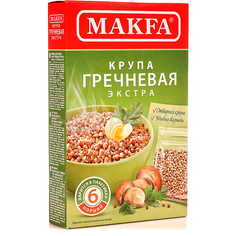 Крупа Макфа вар/пакет 6/80г Гречневая