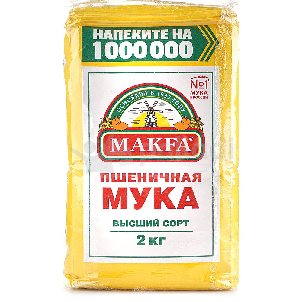 Мука Макфа в/с 2кг пшеничная 1/6