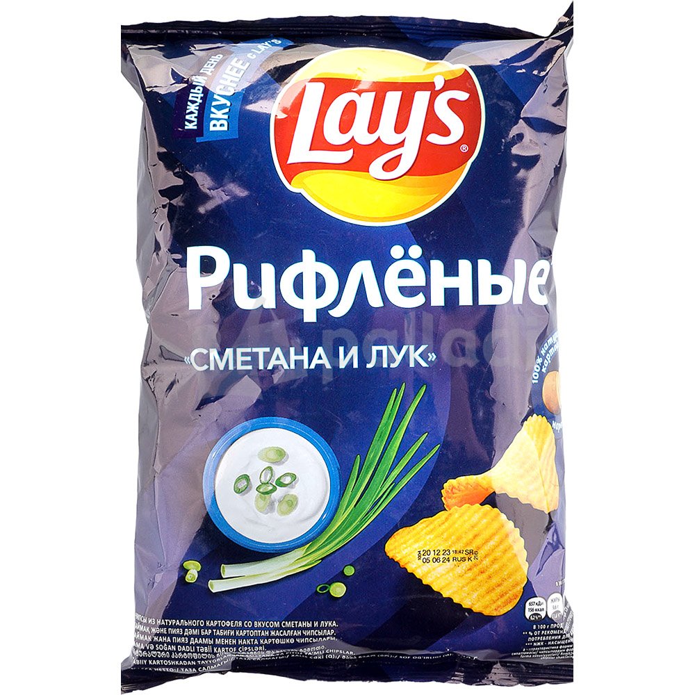 Чипсы Лейс 140г сметана и лук рифленая купить за 189 руб. с доставкой ...