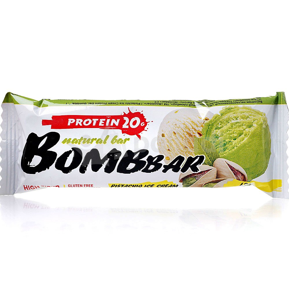 Батончик BOMBbar 60г фисташковое мороженое