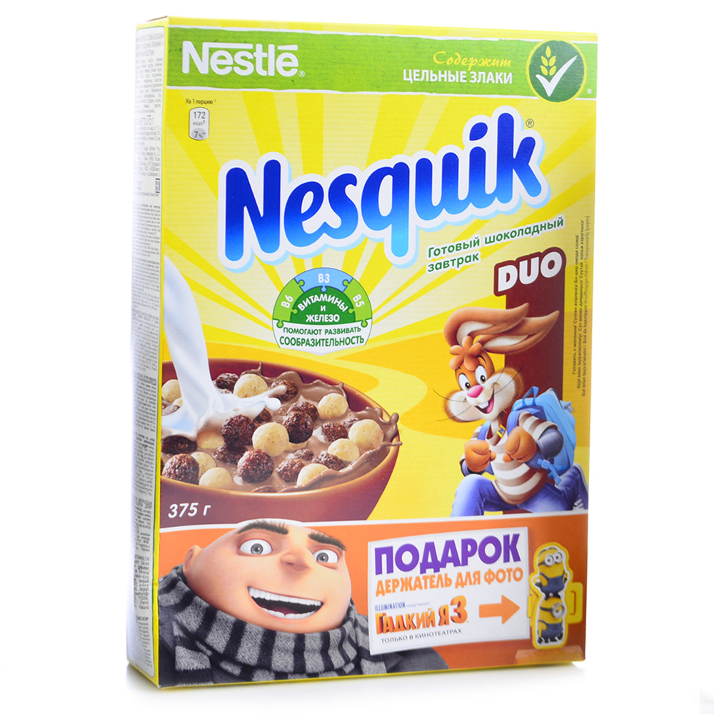 Завтраки nesquik. Нестле Несквик сухой завтрак. Сухие Завтраки Nestle Nesquik. Nestle Nesquik Duo 375г. Готовый завтрак Нестле Nesquik 375 г.