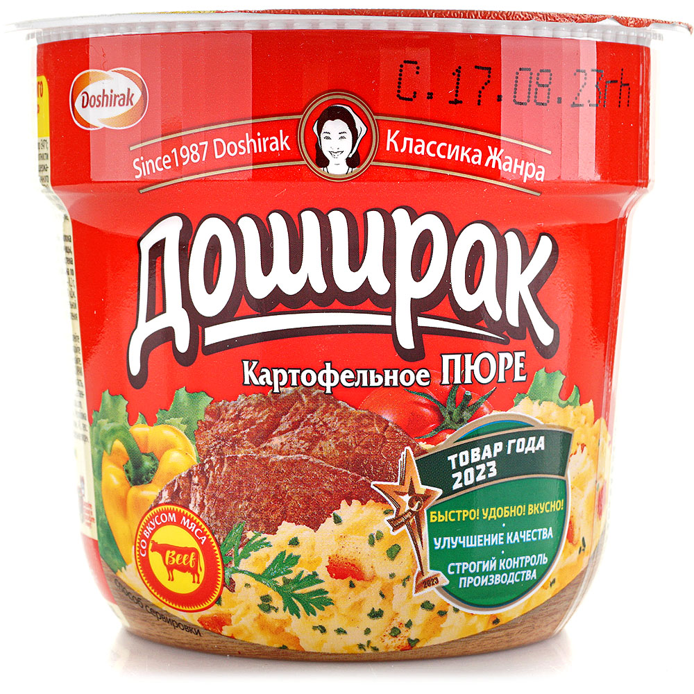 Картофельное пюре Доширак 40г вкус мяса купить за 57 руб. с доставкой на дом  в интернет-магазине «Palladi» в Южно-Сахалинске