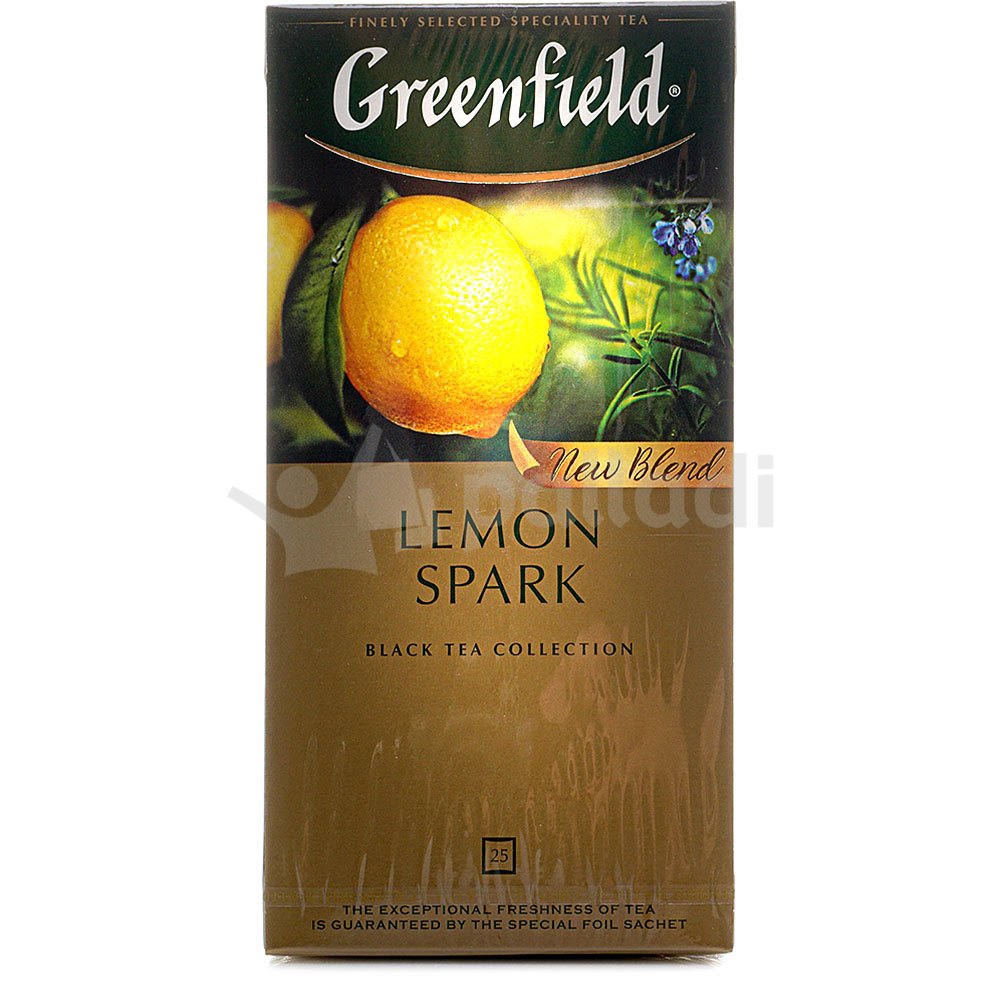 Чай Гринфилд 25пак Lemon Spark черный