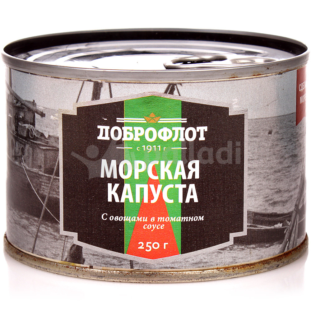 Салат из морской капусты 220г с овощами в томатном соусе Доброфлот