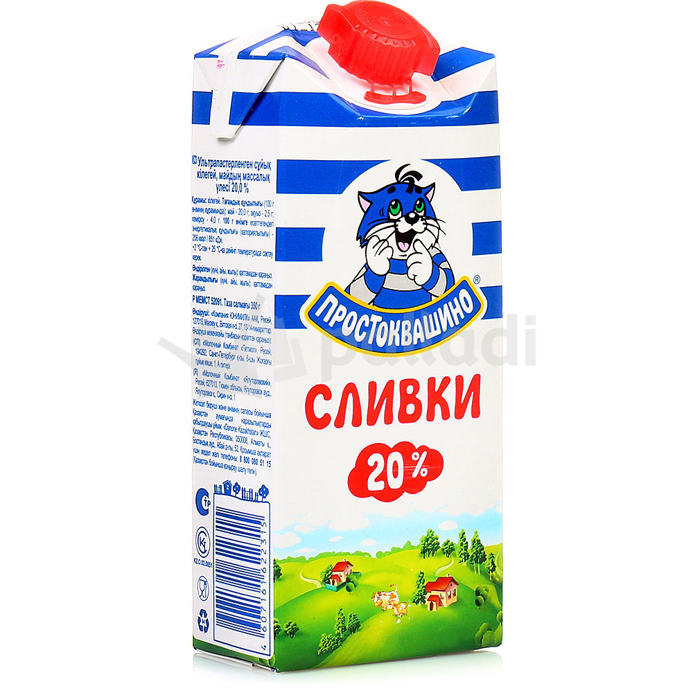 Сливки Простоквашино 20% 350мл купить за 303 руб. с доставкой на дом в ...