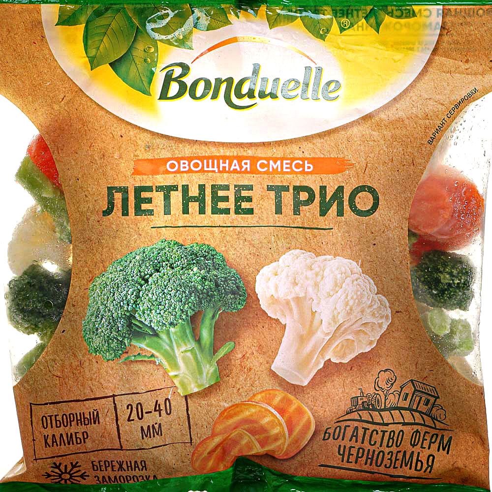 Бондюэль овощная смесь Летнее Трио 400г купить за 189 руб. с доставкой ...