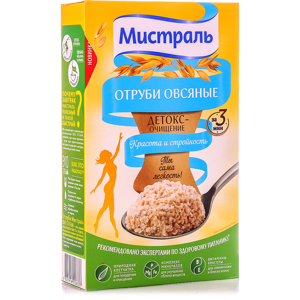 Отруби Мистраль 400г овсяные купить за 126 руб. с доставкой на дом в ...
