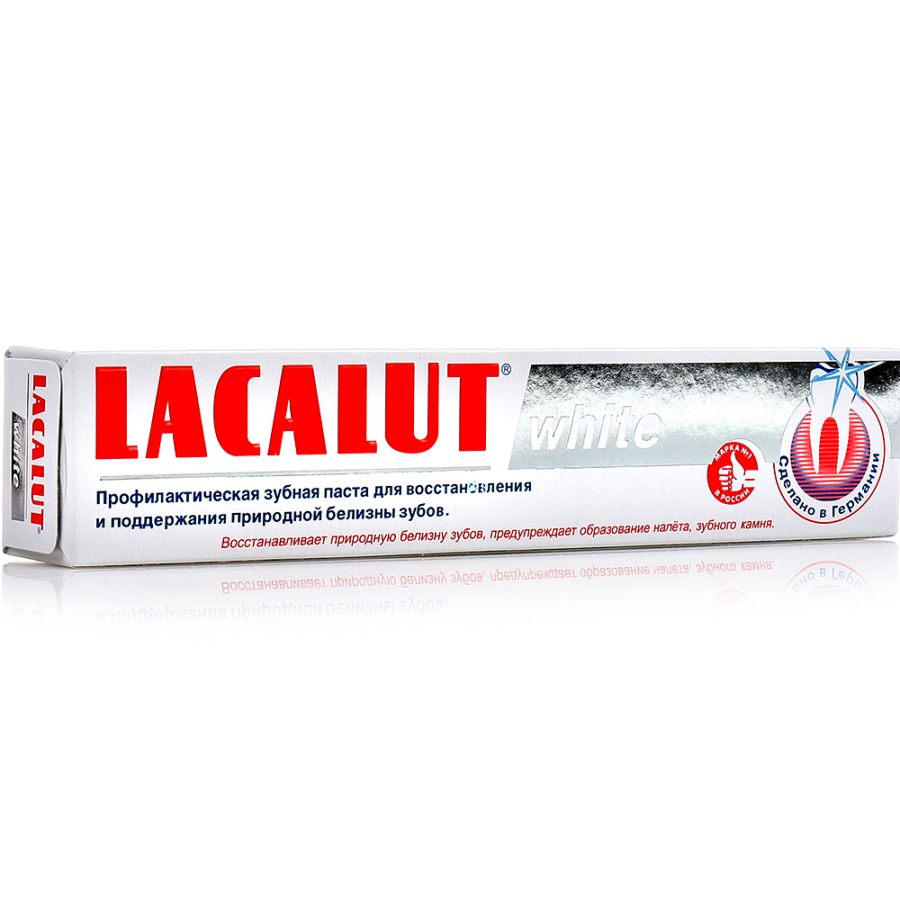 Паста lacalut white. Зубная паста Lacalut White. Лакалют Вайт зубная паста 75мл. Lacalut White 75 мл. Зубная паста Lacalut отбеливающая White, 75 мл.