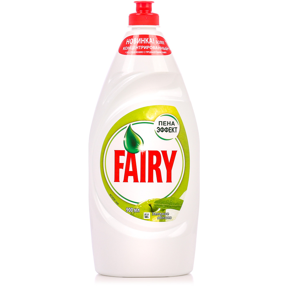 Средство для мытья посуды FAIRY Пена эффект Зеленое яблоко 900мл купить ...