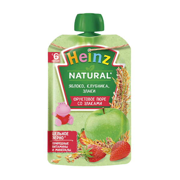 Пюре Хайнц 90г яблоко/клубника/злаки м/у купить за 82 руб. с доставкой ...
