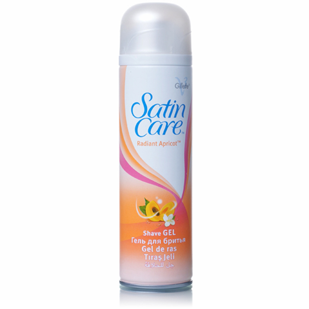 Satin care гель для бритья для женщин radiant apricot 200мл