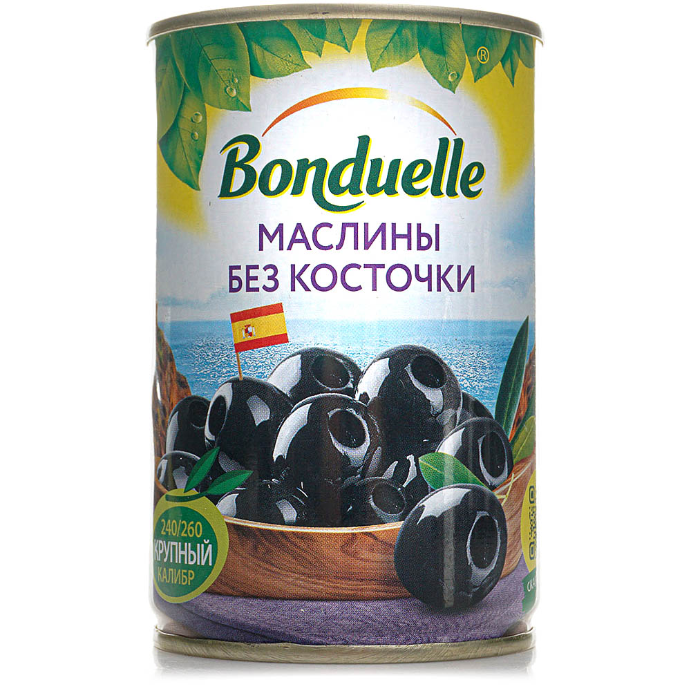 Маслины Бондюэль 314мл черные б/к купить за 238 руб. с доставкой на дом ...