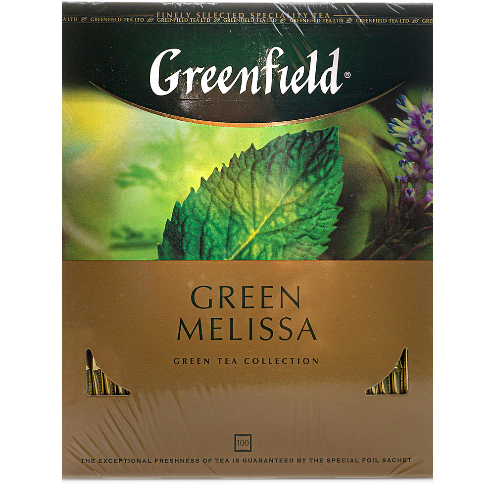 Чай Гринфилд 100пак Green Melissa зеленый купить за 580 руб. с ...