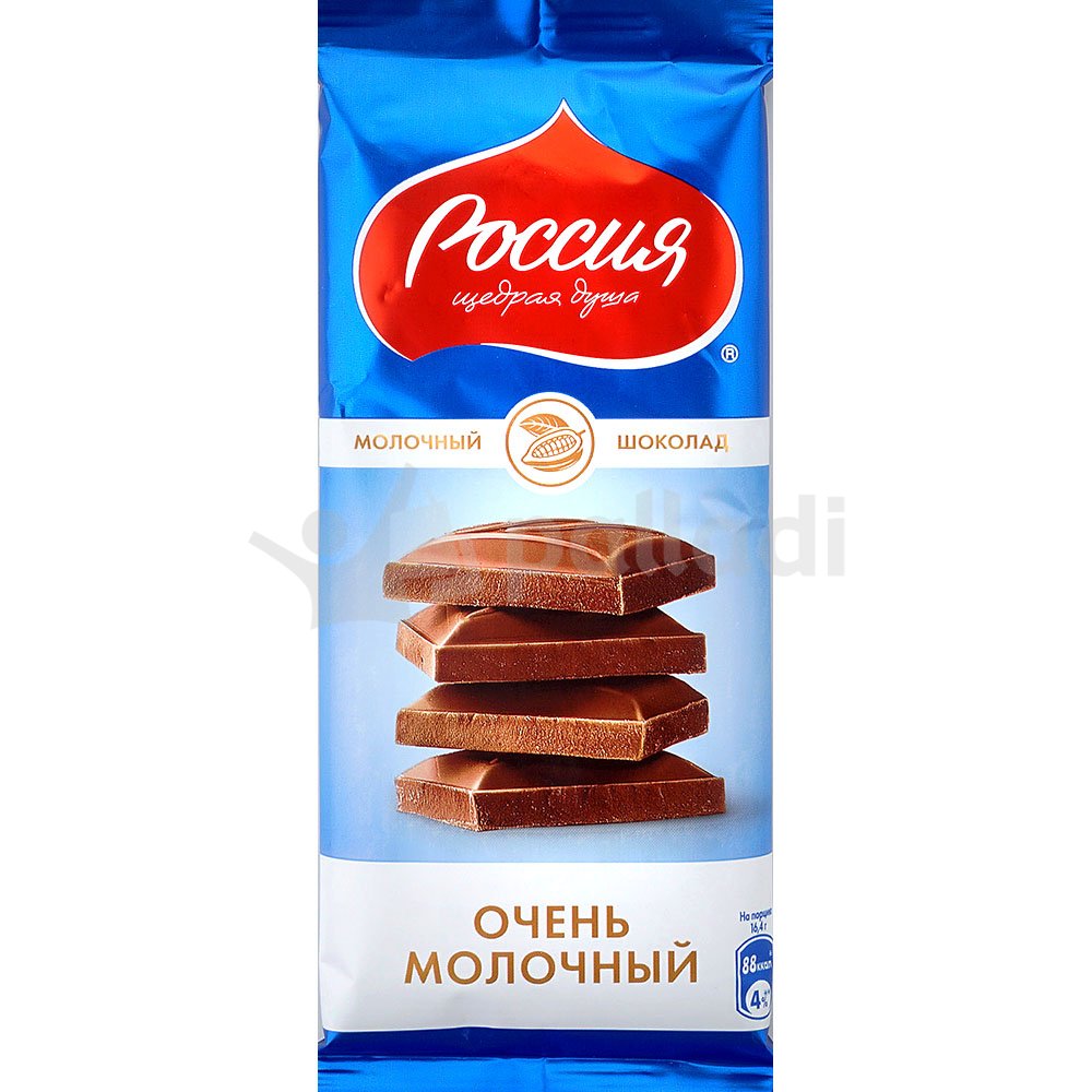 Шоколад Россия 82г Очень молочный купить за 169 руб. с доставкой на дом ...