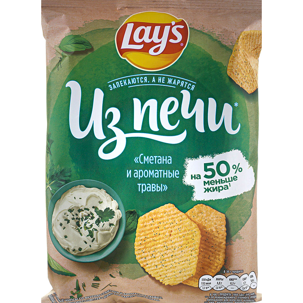 Чипсы Лейс 85г Сметана и ароматные травы купить за 145 руб. с доставкой ...