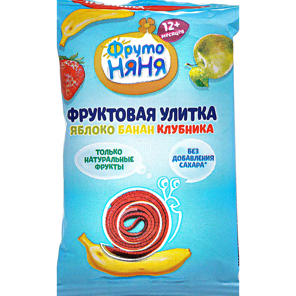 Фруктовая улитка Фруто Няня 15г яблоко/клубника/банан купить за 86 руб ...