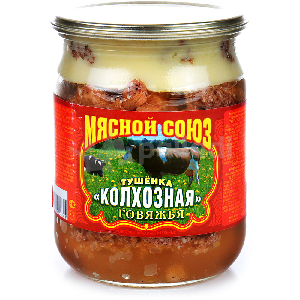 Тушенка Мясной союз 12*500г Колхозная говяжья 1 ящик