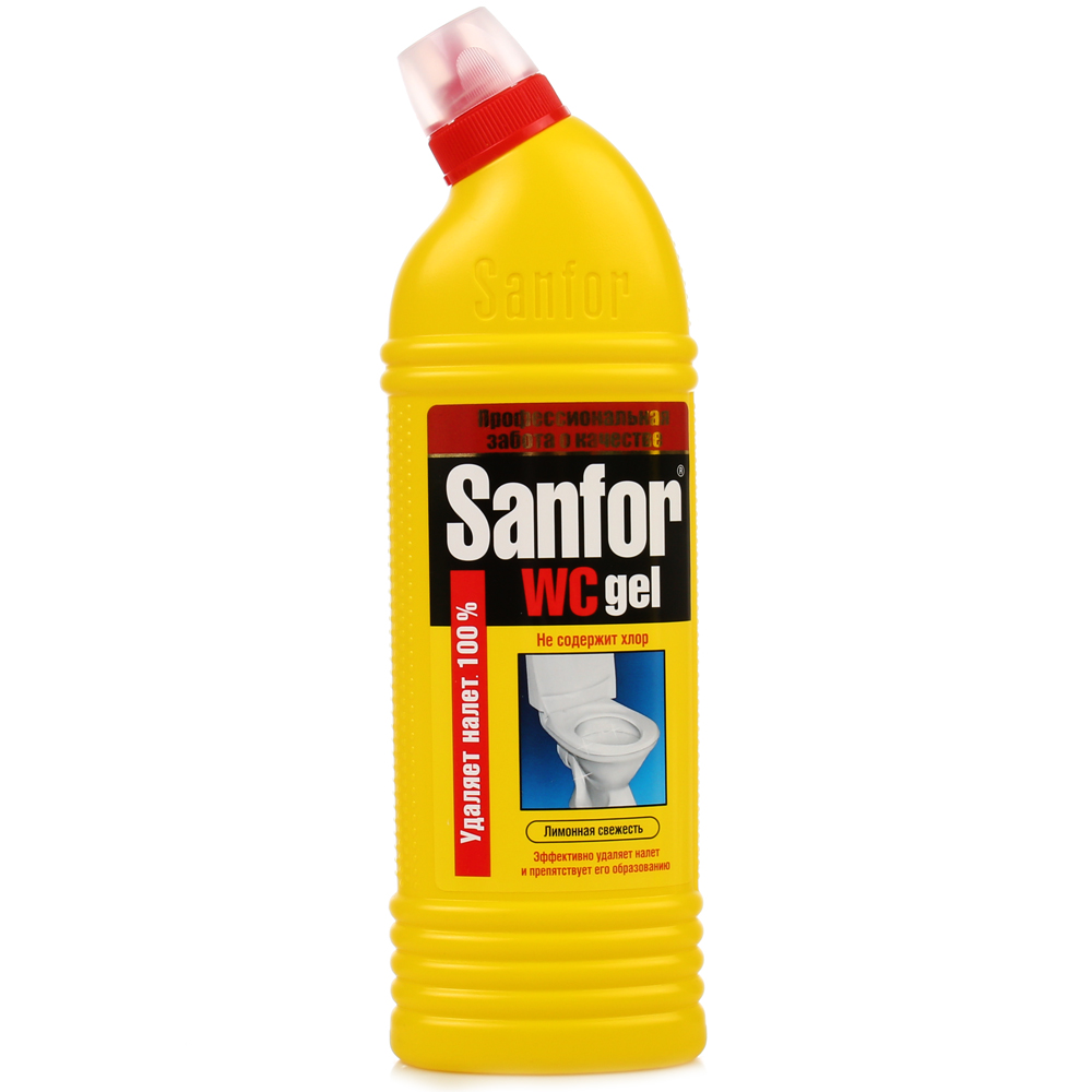 Средство Sanfor WC gel 750мл Лимонная свежесть купить за 321 руб. с ...