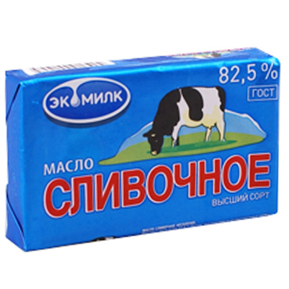 Масло сливочное Экомилк 82,5% 180г Молочный продукт 1/30  за 316 .