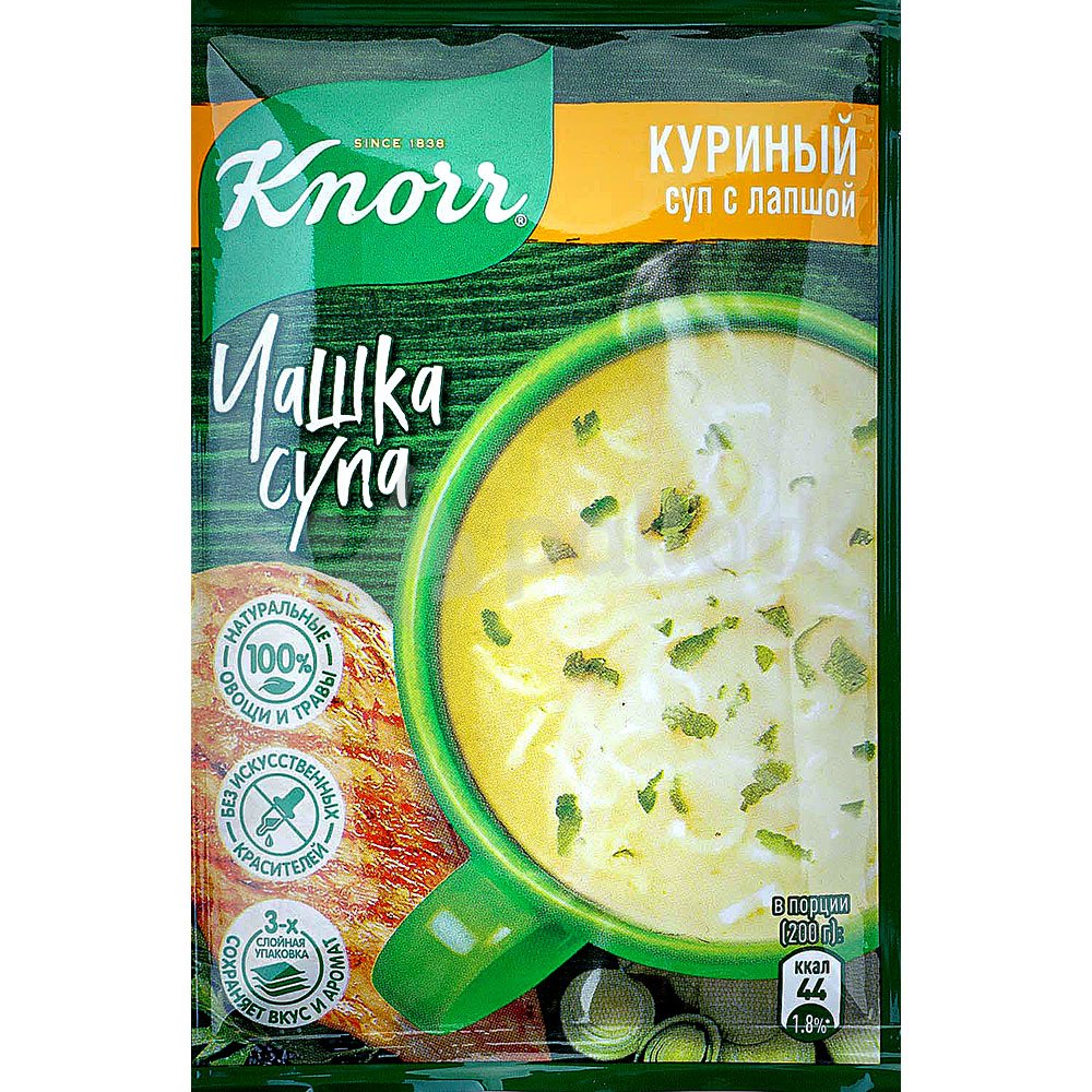 Knorr Быстросуп 13г Куриный суп с лапшой