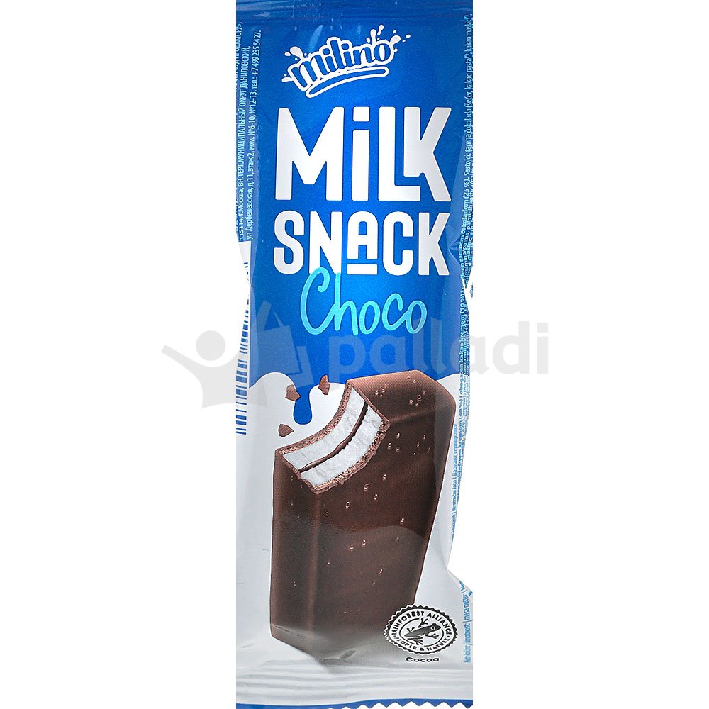 Пирожное Milk Snack Milino 30г бисквитное с кремом какао