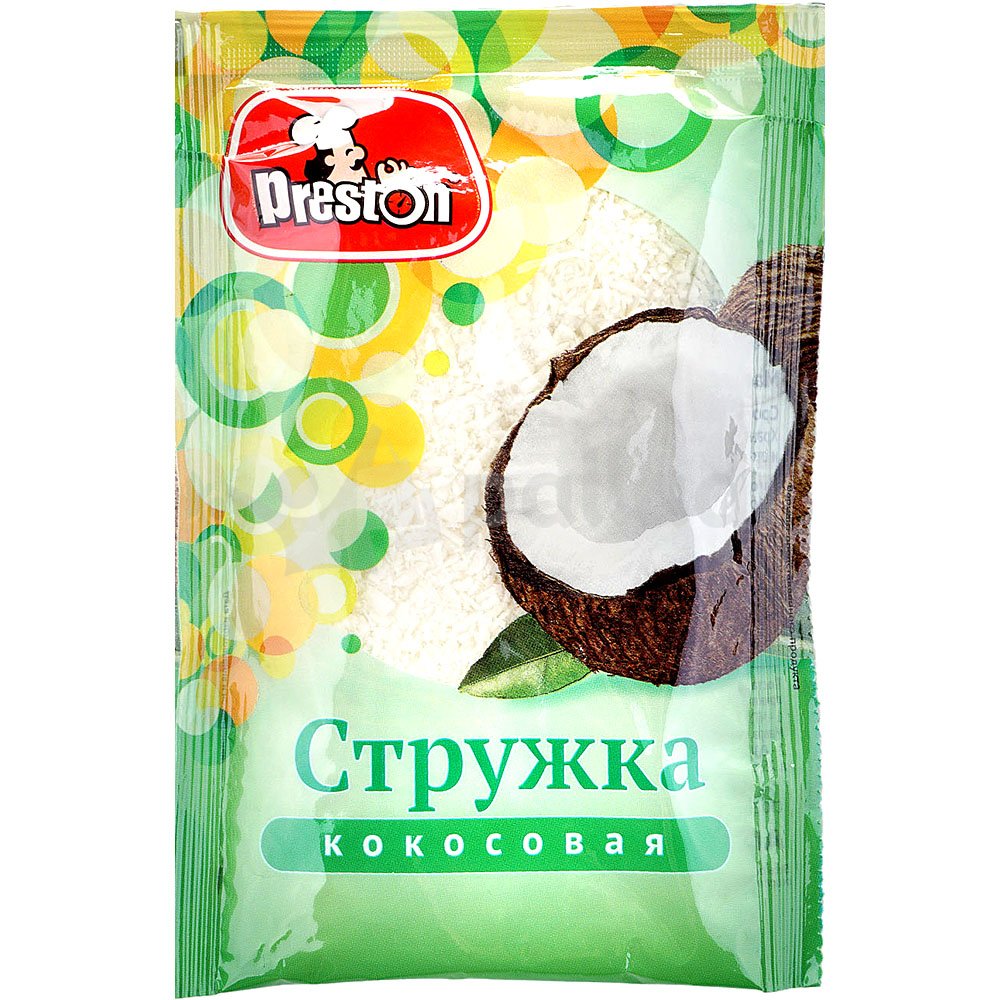 Кокосовая стружка Престон 40г белая