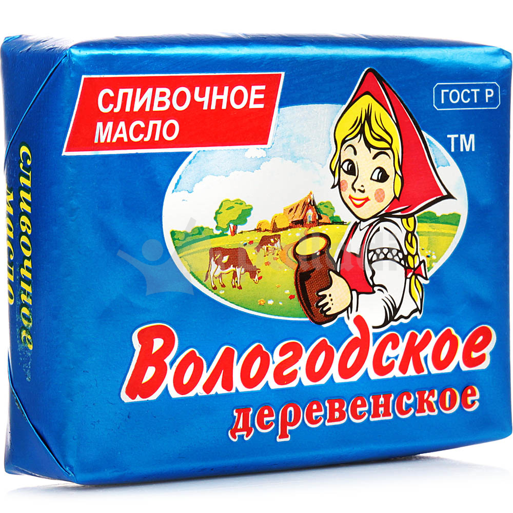 Масло сливочное Вологодское деревенское 82,5% 180г купить за 123 руб. с доставкой на дом в интернет-магазине «Palladi» в Южно-Сахалинске