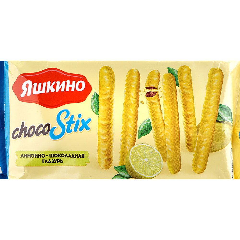 Печенье Яшкино 130г Stix лимонно шоколадная глазурь купить за 98 руб. с  доставкой на дом в интернет-магазине «Palladi» в Южно-Сахалинске