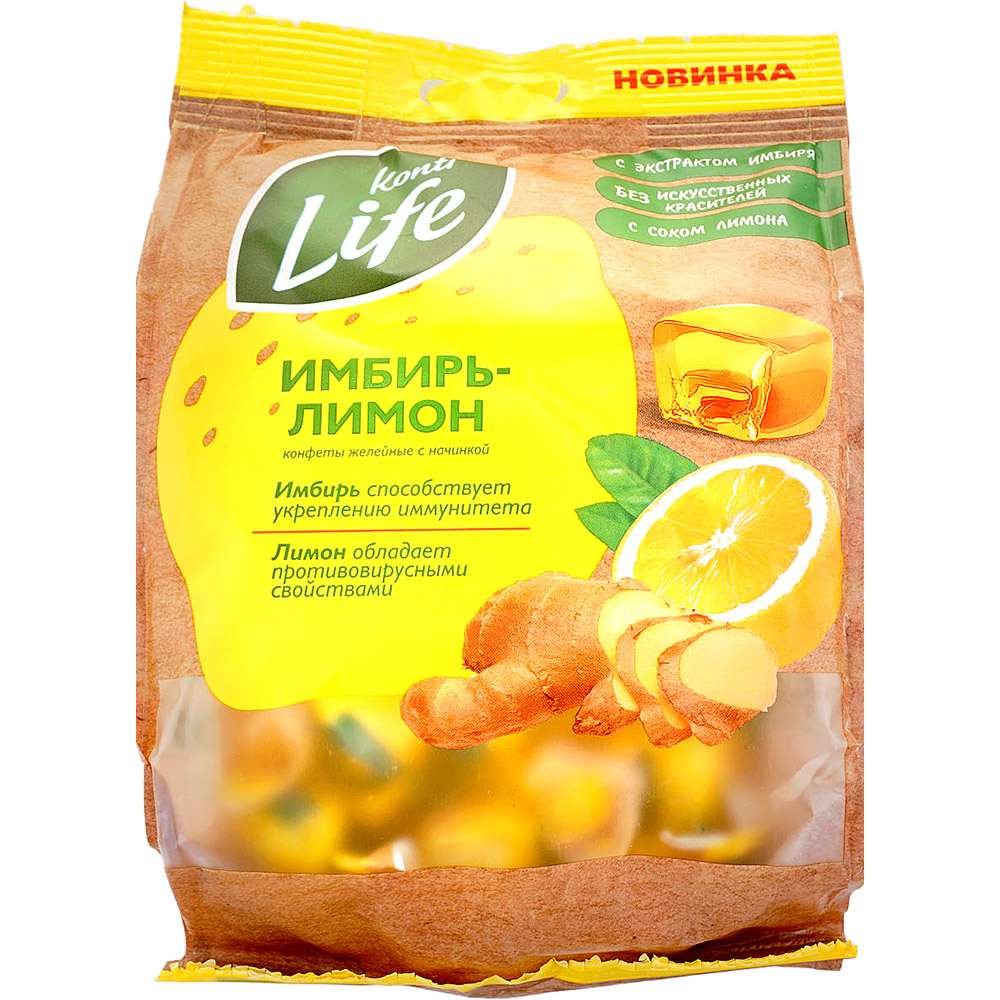 Конфеты Конти 220г Life имбирь-лимон купить за 189 руб. с доставкой на ...