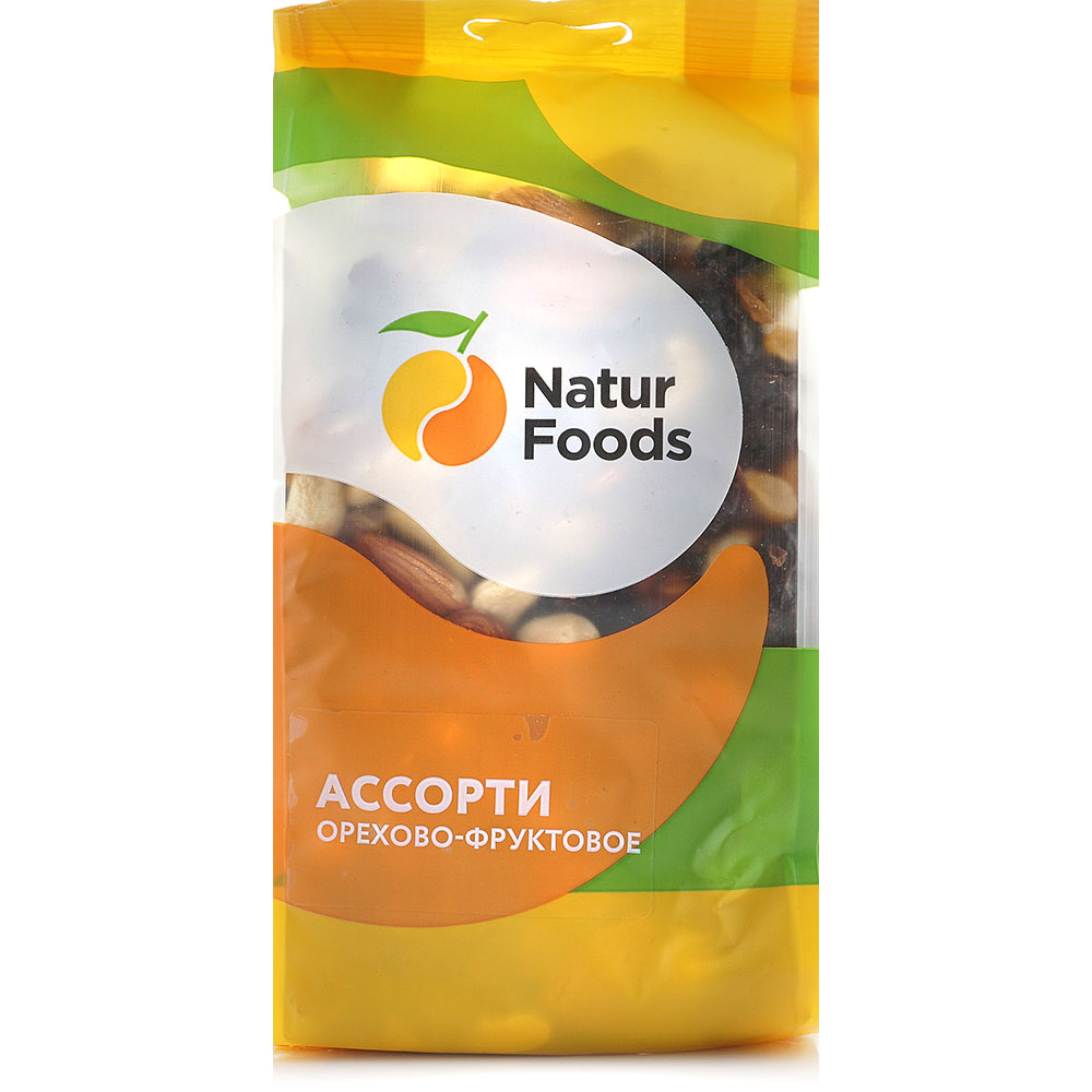 Смесь Ассорти Natur foods орехово-фруктовая 500г купить за 679 руб. с  доставкой на дом в интернет-магазине «Palladi» в Южно-Сахалинске