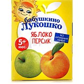 Сок Бабушкино лукошко 200г т/п яблоко персик