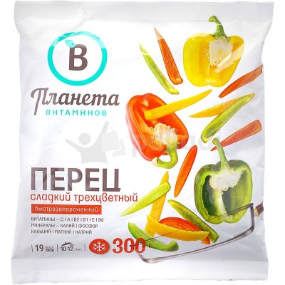 Планета витаминов Перец сладкий трехцветный 300гр