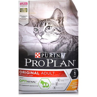 Корм Purina Pro Plan 3кг ADULT для взрослых кошек курица