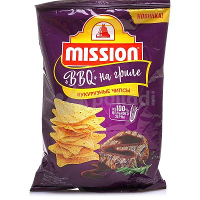 Чипсы кукурузные MISSION 90г BBQ  