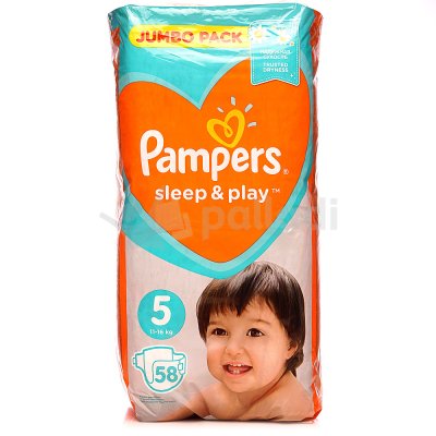 Подгузники PAMPERS Sleep and Play 5 Junior 11-18 кг 58шт.