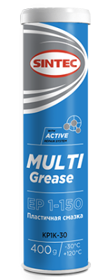 Смазка пластичная литиевая SINTEC MULTI GREASE EP 1-150 390гр цвет синий (литиевое мыло) минеральное
          Артикул: 80510