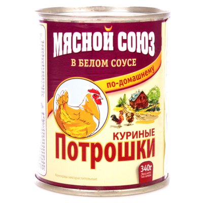 Потрошки куриные в белом соусе 345г Мясной союз