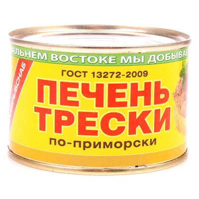 Печень трески по - приморски 240гр Примрыбснаб