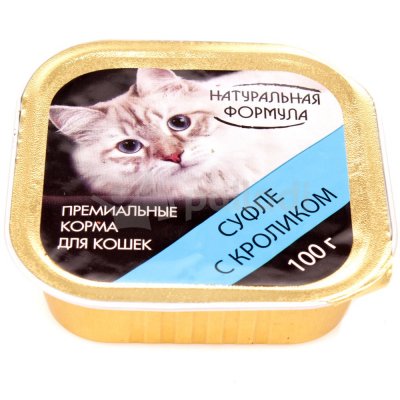 Суфле для кошек  с кроликом 100г Натуральная формула