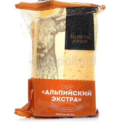 Сыр Золото пущи Альпийский экстра  50% 200г фасованный Беларусь