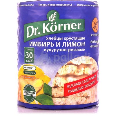 Хлебцы Корнер 90г Кукурузно - рисовые имбирь и лимон