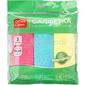 Набор салфеток Office Clean 3шт 30*30см  Микрофибра