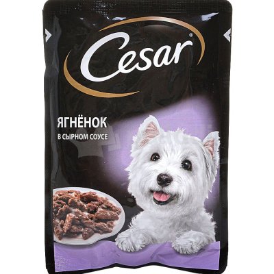 Корм для собак Cesar 85г ягненок в сырном соусе