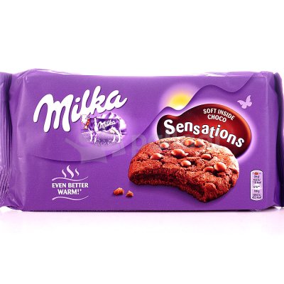Печенье Милка 156г Sensations soft темные*