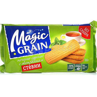 Печенье Magic Grain Digestive 150г сдобное с экстрактом стевии