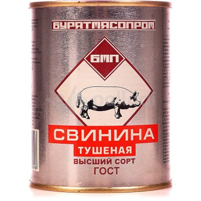 Свинина тушеная Бурятмясопром в/с ГОСТ 338г ж/б